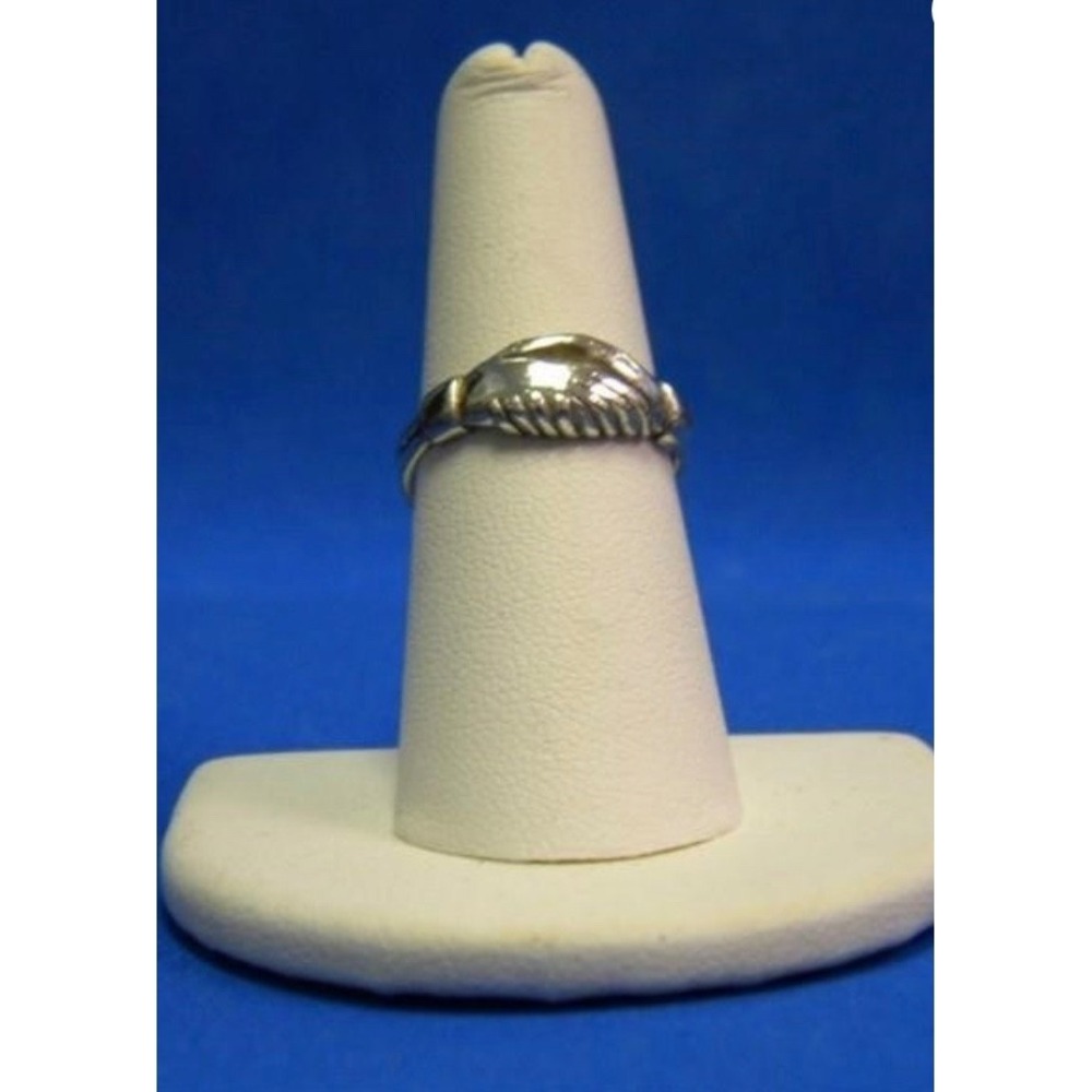 James Avery Friendship Ring Sterling Silver Retired Handshake Size 7.5 - Picture 3 of 8